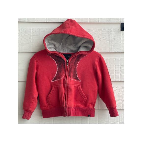 Hurley Boys red fleece zip hoodie 6 - Picture 1 of 5